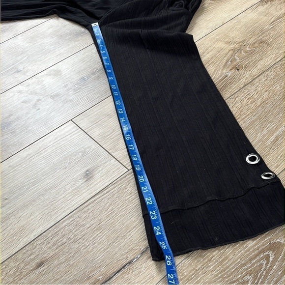 LNA Noma Drawstring Black Pants With Grommet and Ribbed Detail - Picture 12 of 12